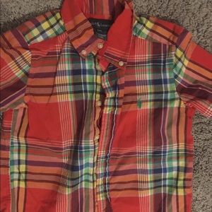 Toddler boys short sleeve polo button down